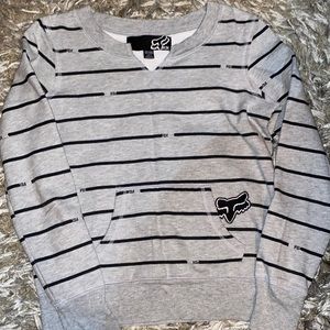 Fox Racing black and grey crew neck